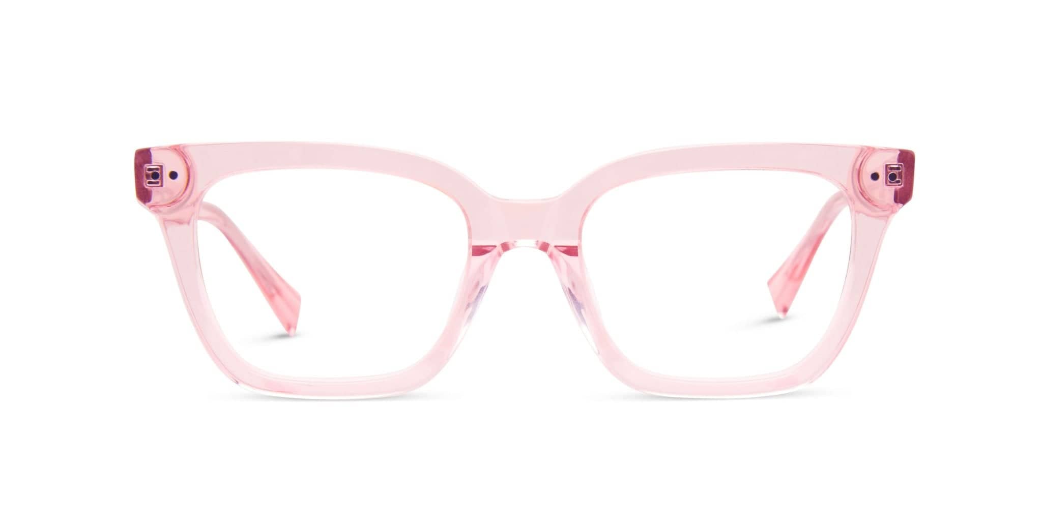 Frankie Pink Crystal Large Biodegradable Blue Light Glasses Baxter Blue